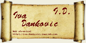 Iva Danković vizit kartica